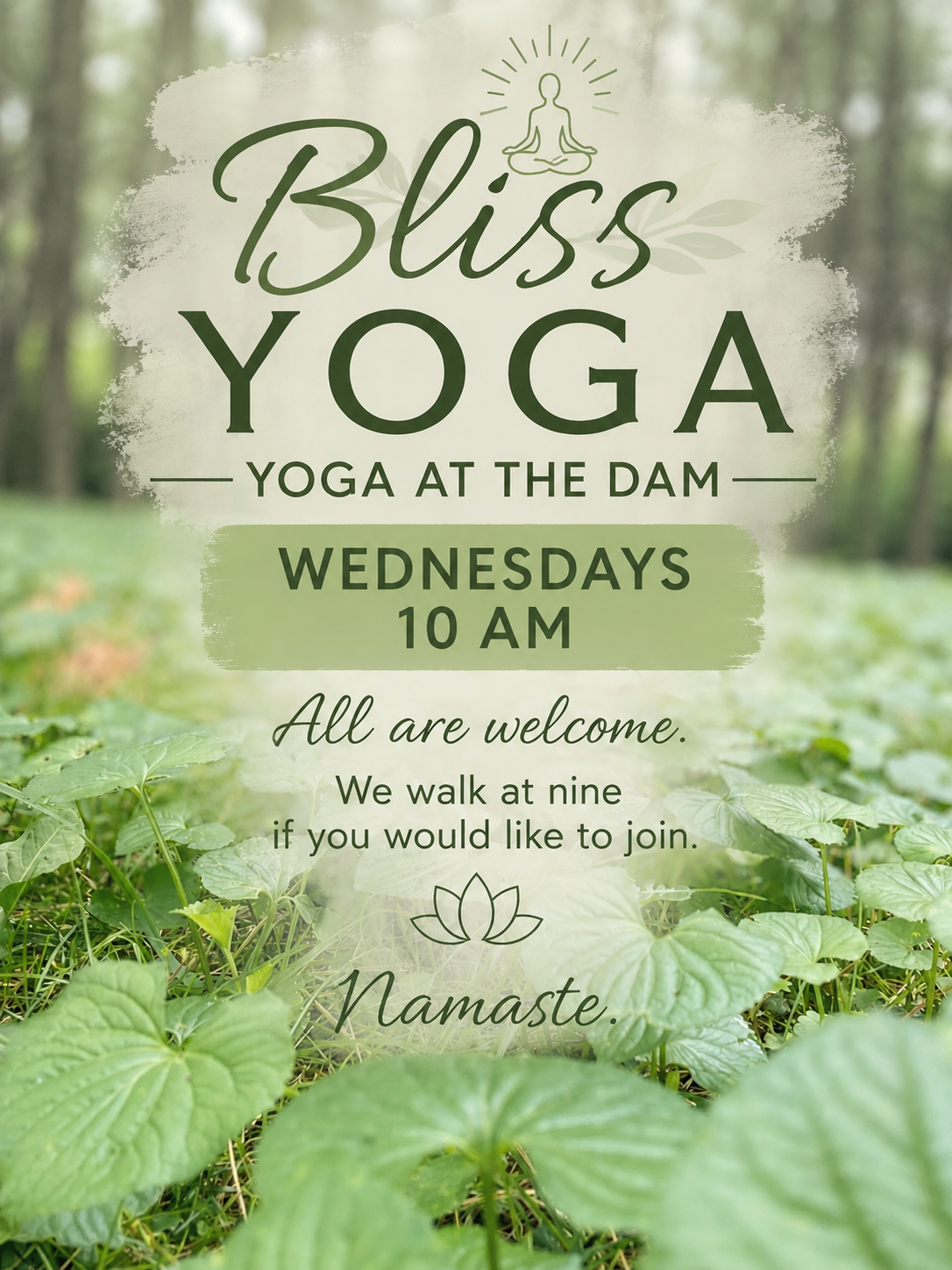 yoga at the dam